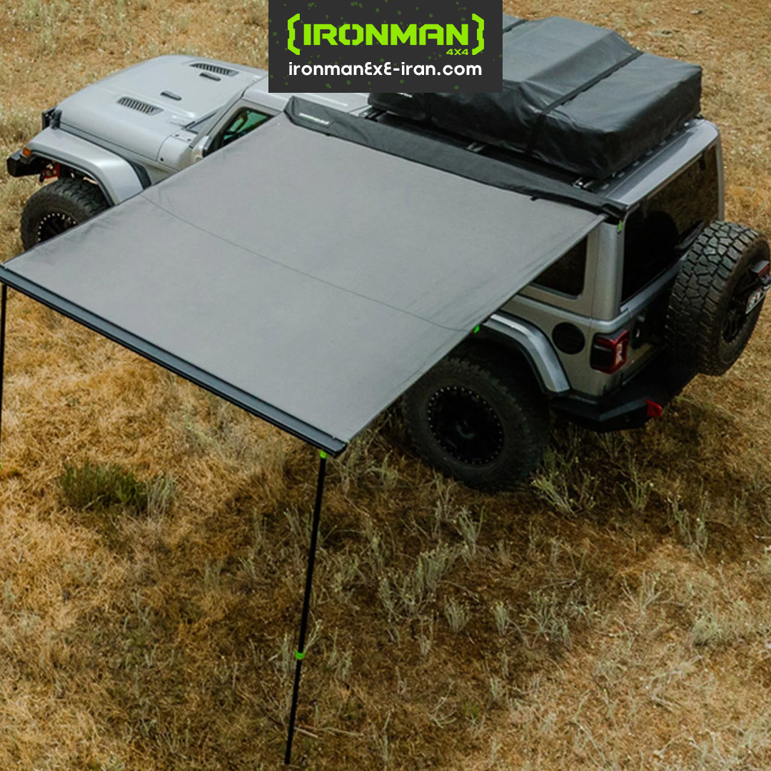 سایه‌بان Deltawing با زاویه ۹۰ درجه (۲.۵ متر × ۲.۵ متر)